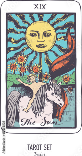 Vector hand drawn Tarot card deck.  Major arcana .  Engraved vintage style. Occult, spiritual and alchemy symbolism