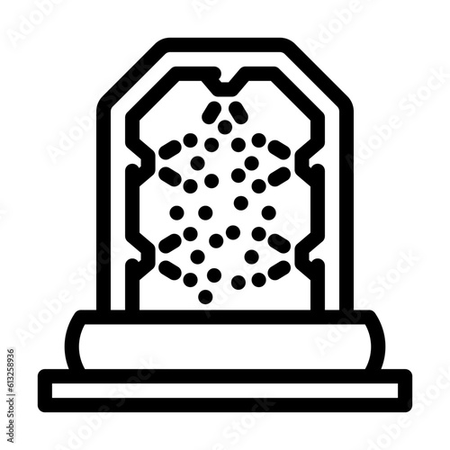 decontamination shower nuclear energy line icon vector. decontamination shower nuclear energy sign. isolated contour symbol black illustration