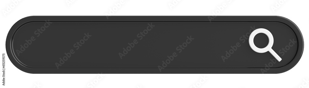 Search field. Search bar. 3D illustration. Search field. Search bar. 3D illustration.