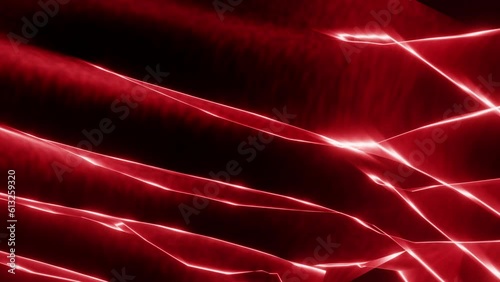 Magical Transformation, Red Glow Effect and Light Leak Flares Flicker Quickly 3d Render. Disco Dance Dj and Vj Loop