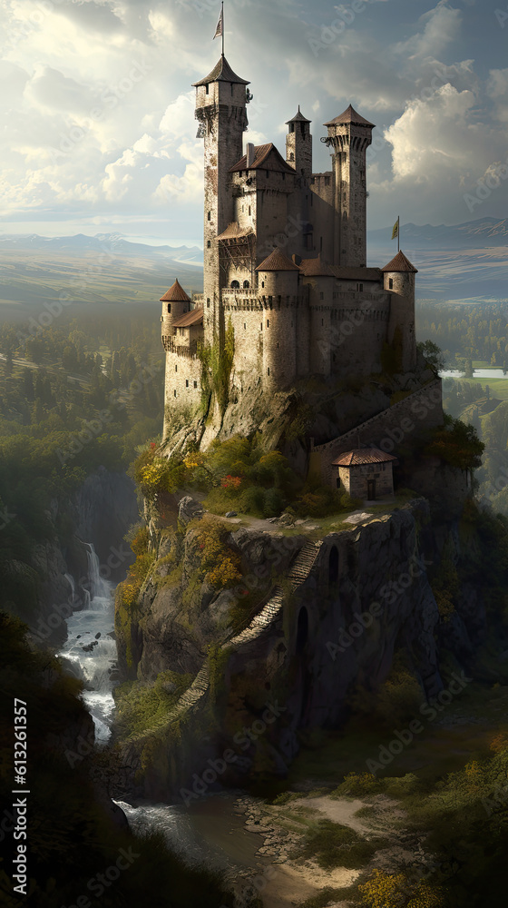 Medieval Castle on a Cliff