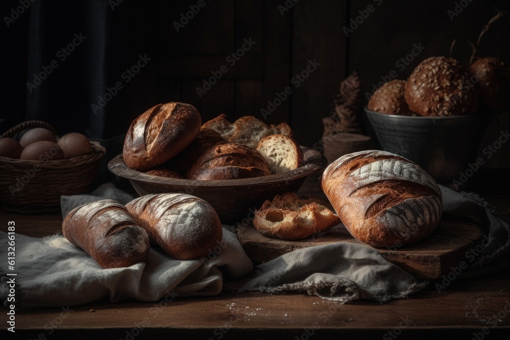 Bakery products. Bread, rolls. Fresh bread, wheat flour. Homemade food, creative photos, cereal products. Natural organic. The main meal. Hot Assortment. Bakery products. Bread, rolls. Fresh bread, wheat flour. Homemade food, creative photos, cereal products. Natural organic. The main meal. Hot Assortment.