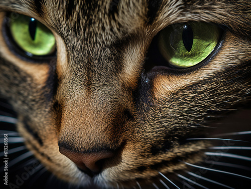 Augen Irisaufnahme einer Katze Nahaufnahme, ai generativ