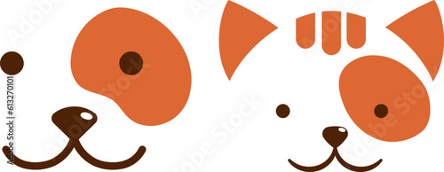Cute Dog and Cat Logo Element