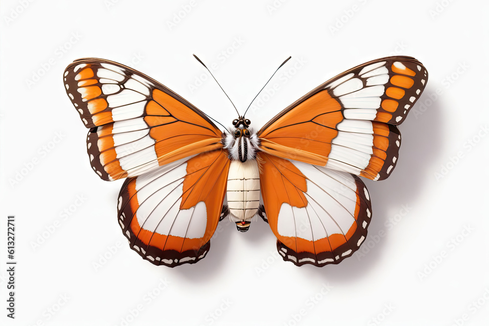 realistic butterfly isolated on white background ai generative Stock ...