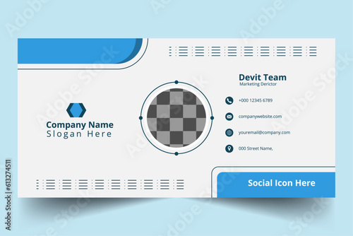 Email signature template design. Corporate email signature
