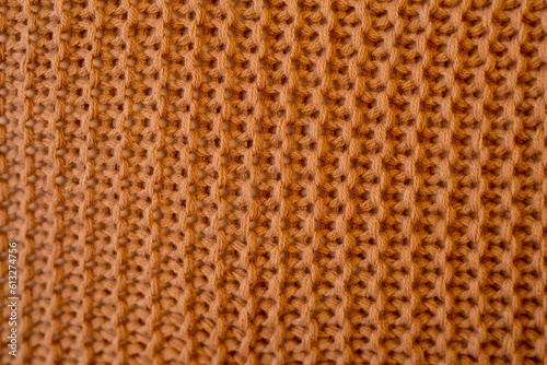 Closeup od brown knitted material