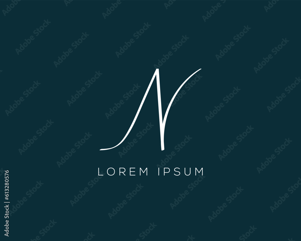 Luxury N letter logo design illustration Luxury N letter logo design illustration