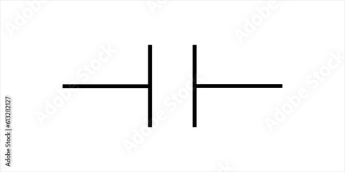 A capacitor symbol for electronic circuit | Capacitor symbols icon photo