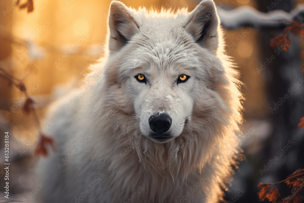White Wolf in Captivating White