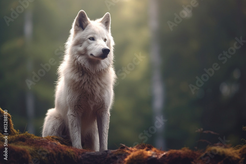 White Wolf in Captivating White