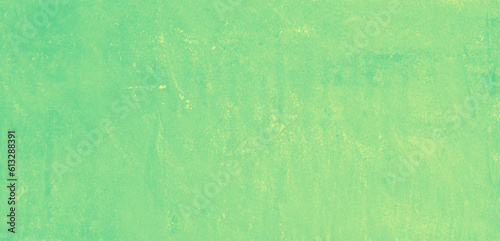 green washed hand-painted illustration texture design of old distressed vintage grunge concrete with yellow stains. damaged textured abstract speckled cement backdrop as web banner background.