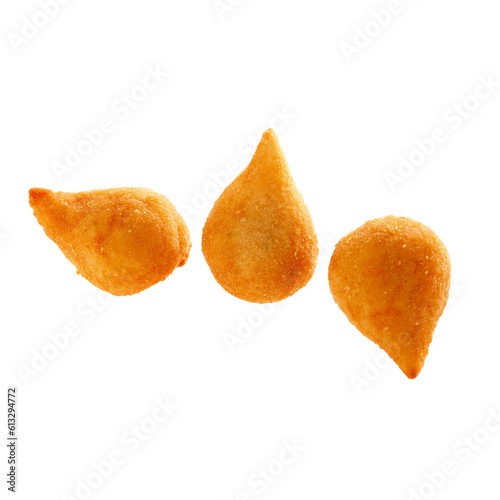 croquettes on white background isolated photo