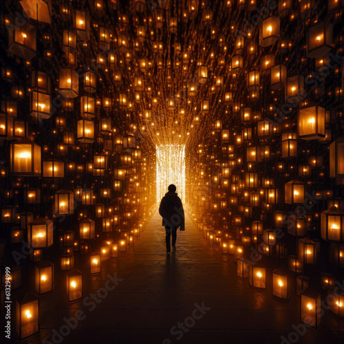 Infinite Hallway of Lanterns, AI