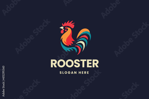 rooster logo, animal vector, business brand © dianaorozco
