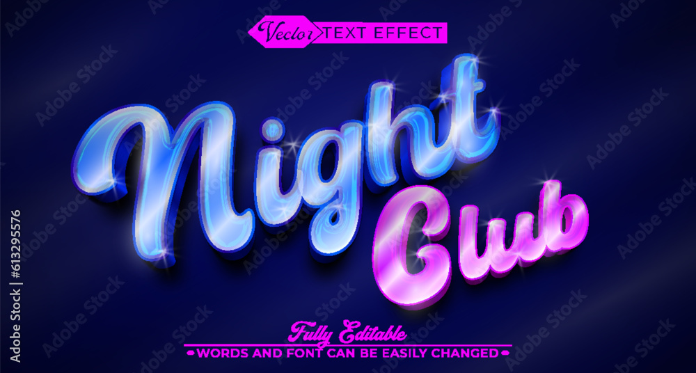 Shiny Night Club Editable Text Effect Template Shiny Night Club Editable Text Effect Template