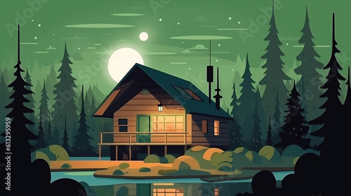 Cozy cabin in beautiful wilderness