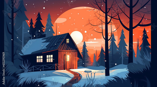 Cozy cabin in beautiful wilderness