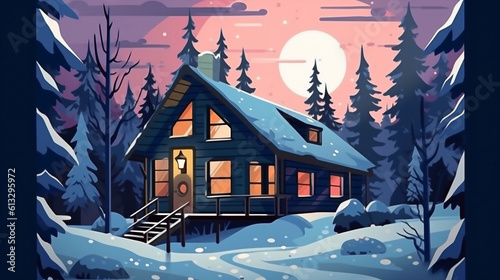 Cozy cabin in beautiful wilderness