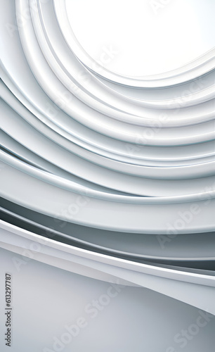 White and gray color tone, smooth wavy lines abstract background.