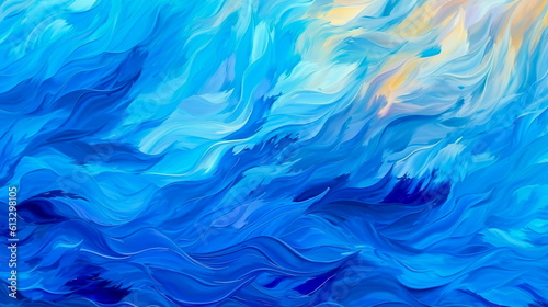 Bright conceptual background with lines, waves and color splash.Generative AI