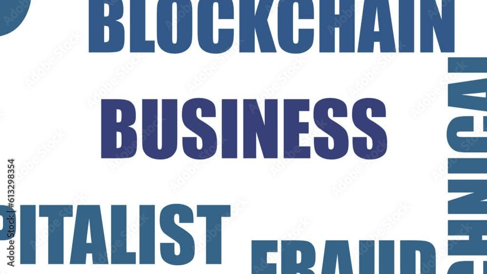 Concept business crisis word cloud motion on white background. Concept business crisis word cloud motion on white background.