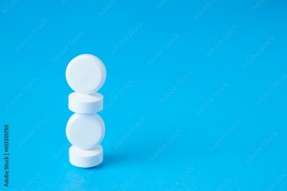 Medical tablets forming a tower