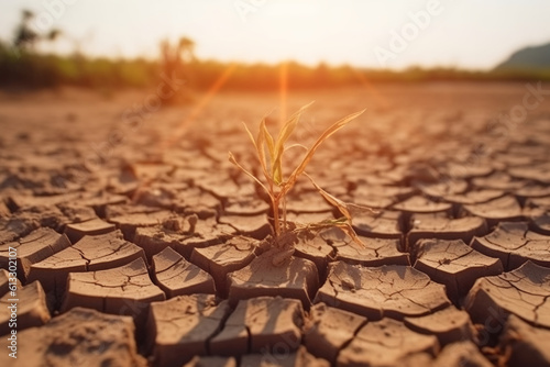 cracked earth from drought no harvest