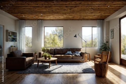 modern living room, Generative AI 