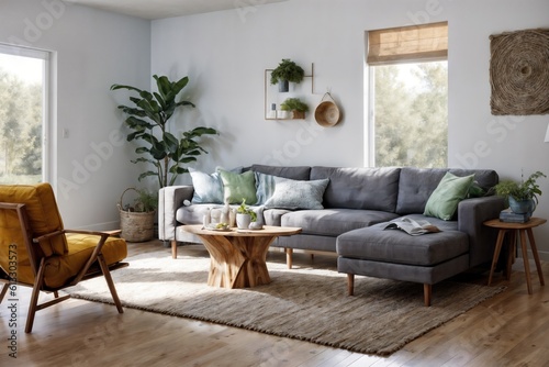modern living room  Generative AI 