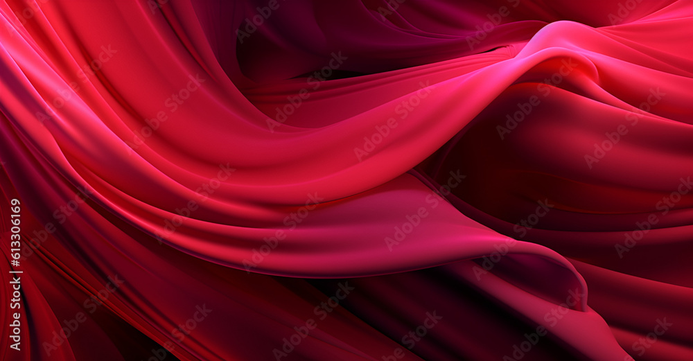 Obraz premium abstract background with flowing curves, in the style of dark pink