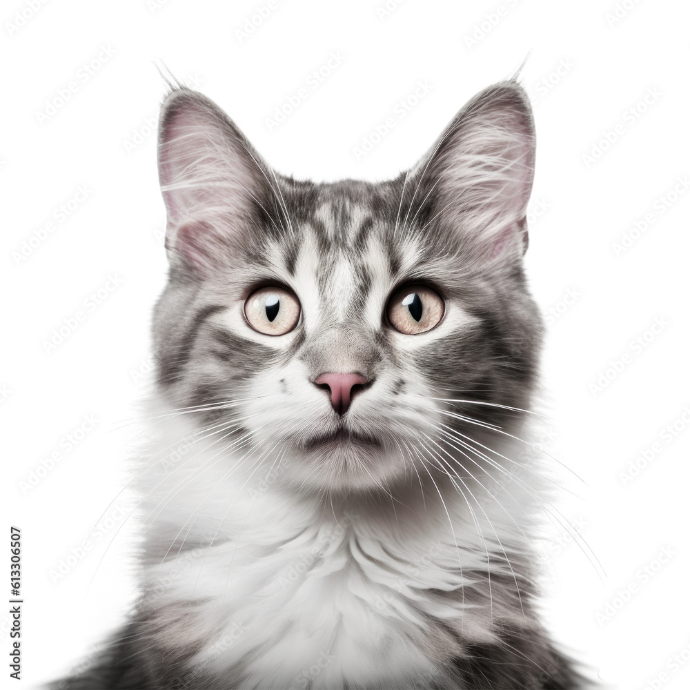 Cat portrait isolated. Illustration AI Generative. Cat portrait isolated. Illustration AI Generative.