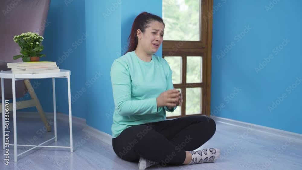 Woman with psychological problems.