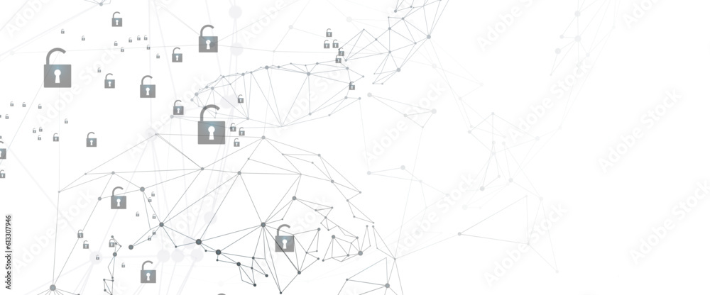 internet digital security technology concept for business background. Lock on circuit board internet digital security technology concept for business background. Lock on circuit board