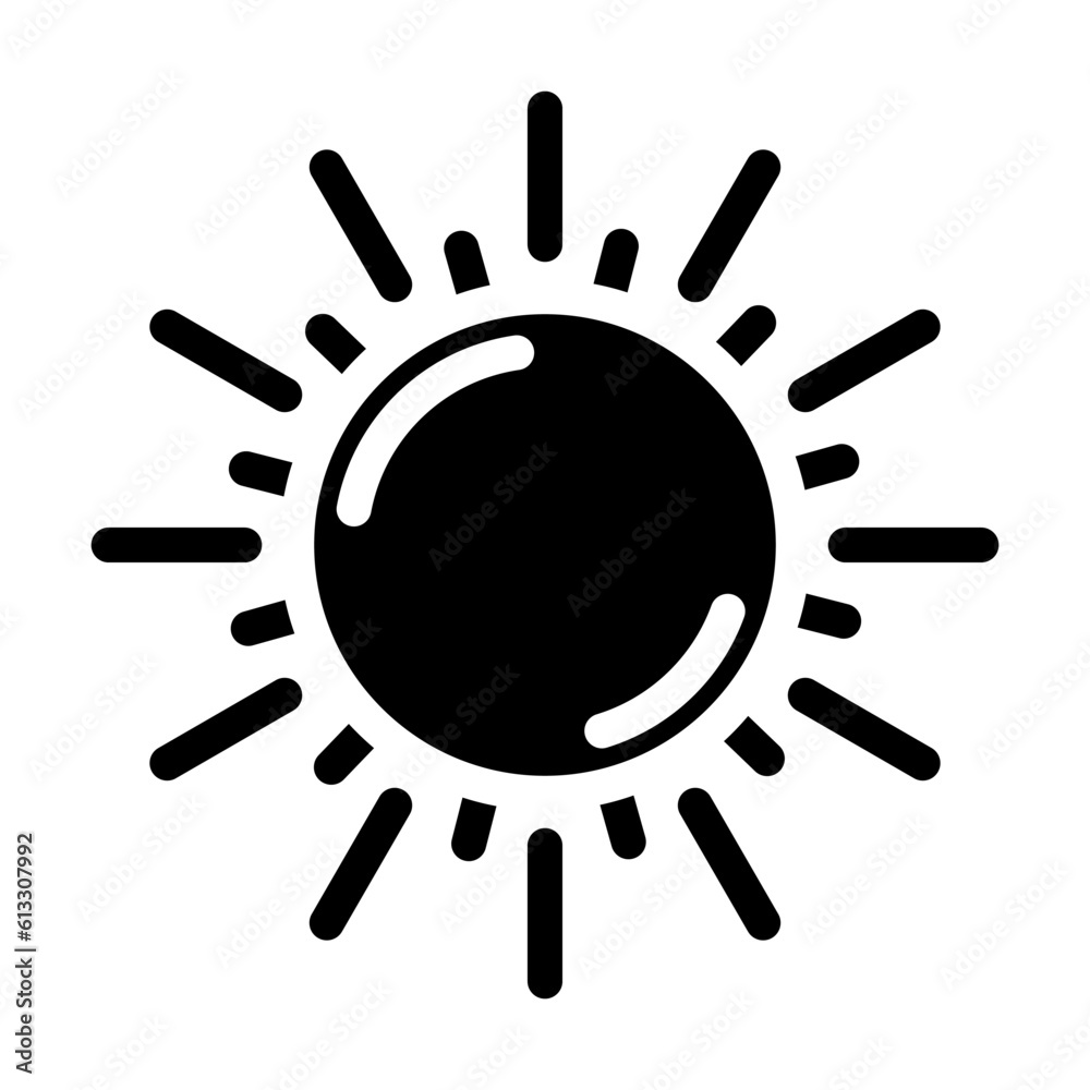 sun warm summer sunlight glyph icon vector. sun warm summer sunlight sign. isolated symbol illustration