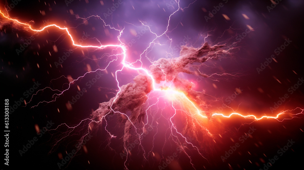 lightning in the dark abstract background. Generative Ai. lightning in the dark abstract background. Generative Ai.