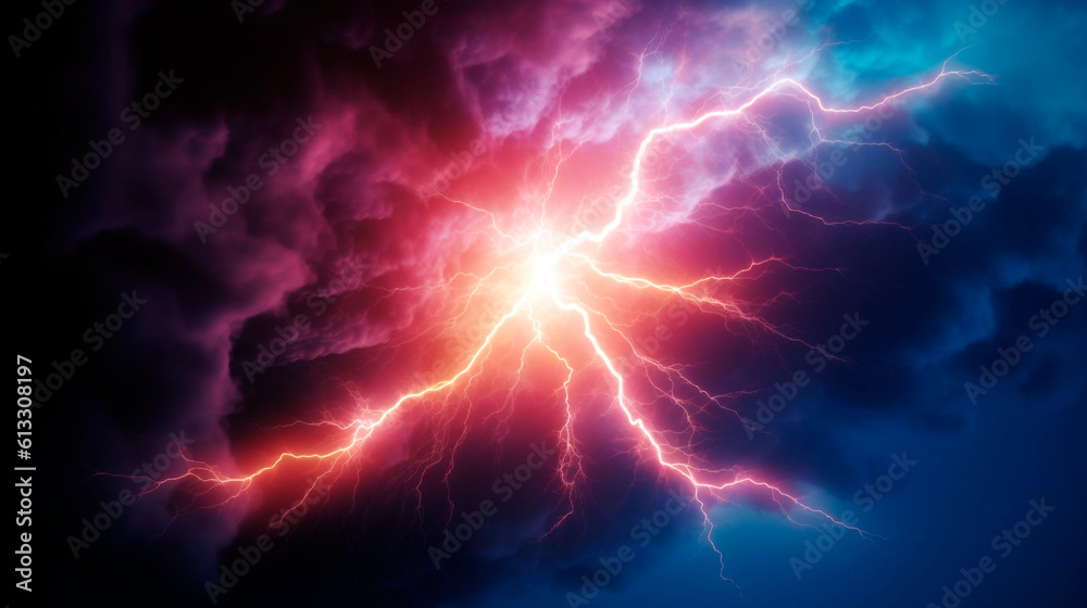 background with lightning. Generative Ai. background with lightning. Generative Ai.