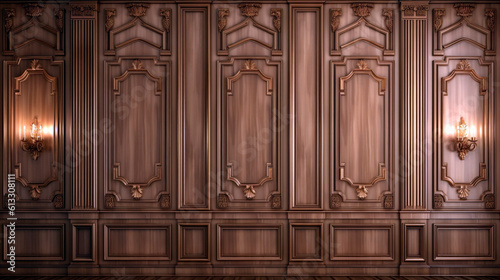 wood panel for government hotel hotels. Generative Ai. 