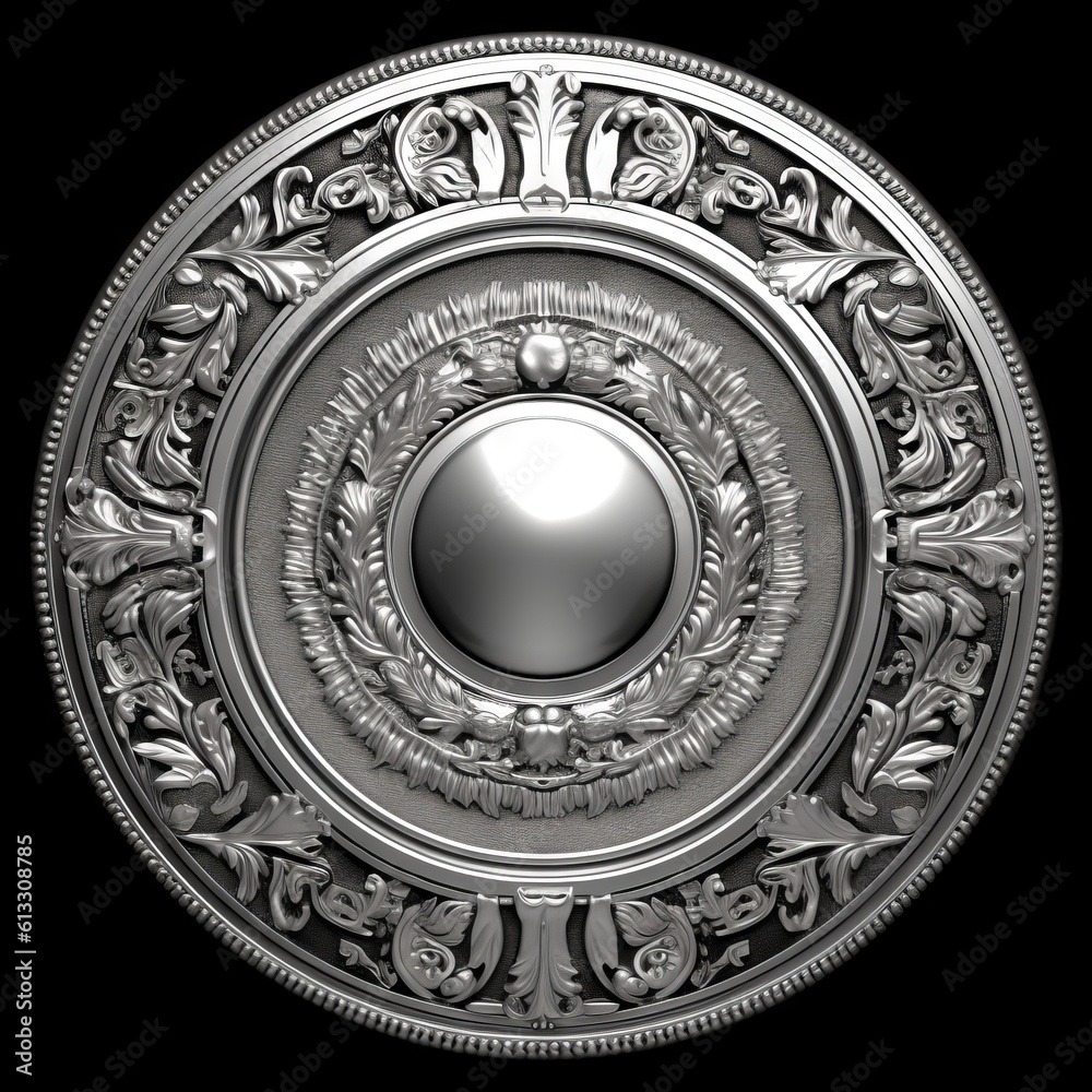 Obraz premium Big trophy in silver metal. Made with Generative AI.