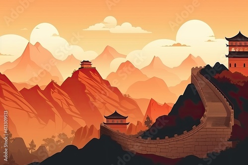Illustration of the Chinese wall 