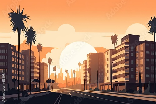 Fototapeta Illustration of Los Angeles