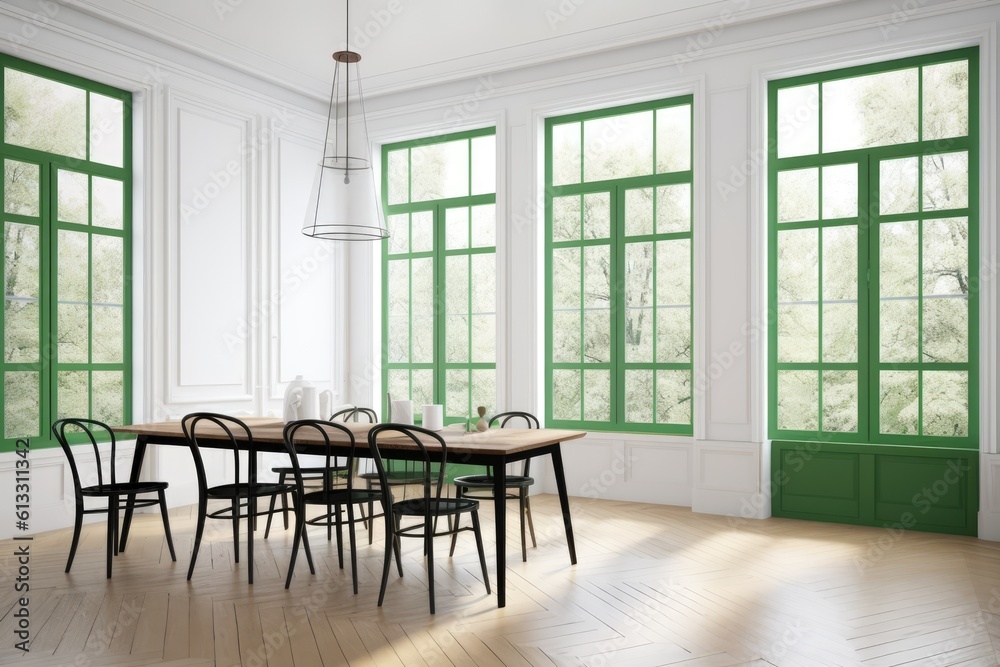 modern living room with two chairs and a coffee table. Generative AI modern living room with two chairs and a coffee table. Generative AI