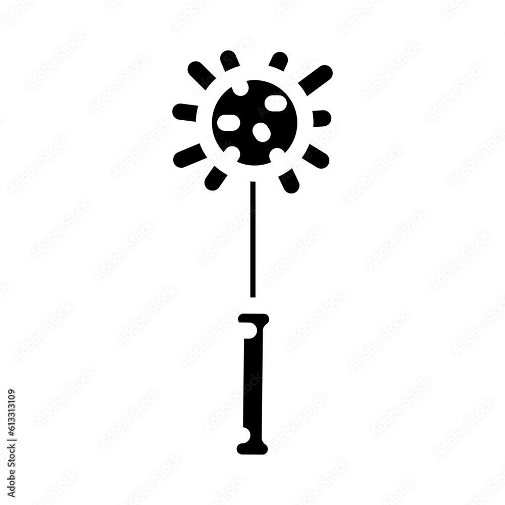 mace weapon military glyph icon vector. mace weapon military sign. isolated symbol illustration