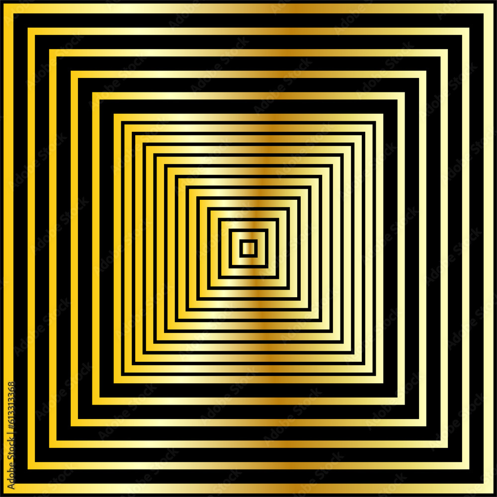 Pattern of golden squares on a black background Pattern of golden squares on a black background
