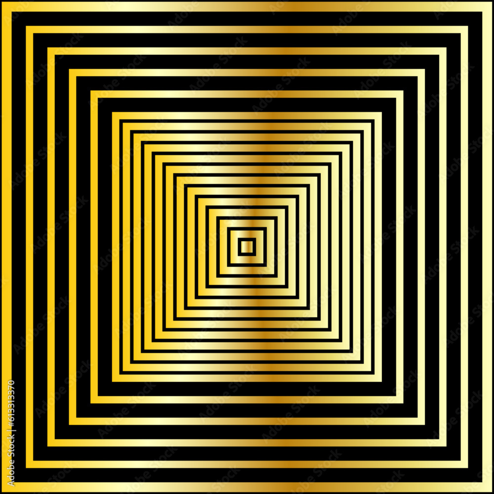 Pattern of golden squares on a black background Pattern of golden squares on a black background