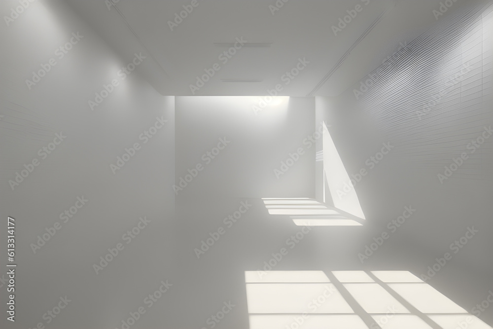 White empty room, mockup, location Generative AI White empty room, mockup, location Generative AI