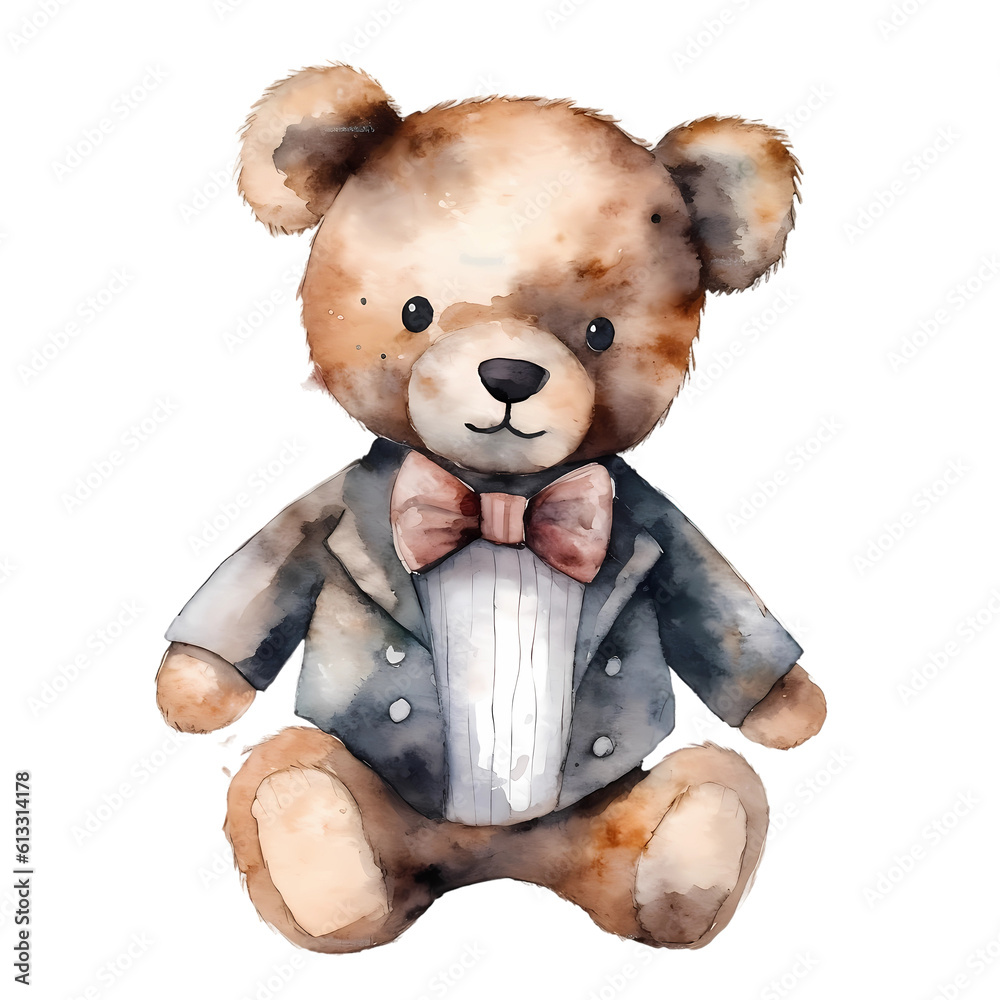 Teddy Bear - cute clip art with an adorable expression. 300 DPI. 4000 x 4000. Generative AI Teddy Bear - cute clip art with an adorable expression. 300 DPI. 4000 x 4000. Generative AI
