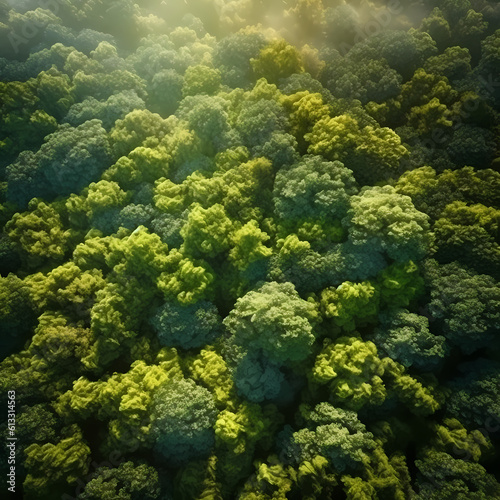 Green Forest Aero View