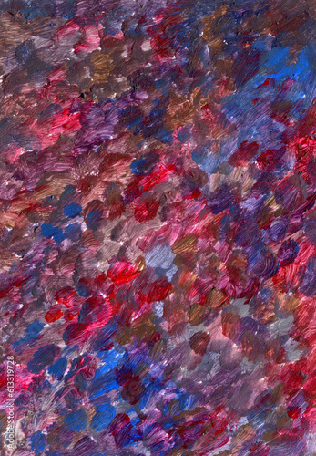 Blue-red acrylic oil painting texture