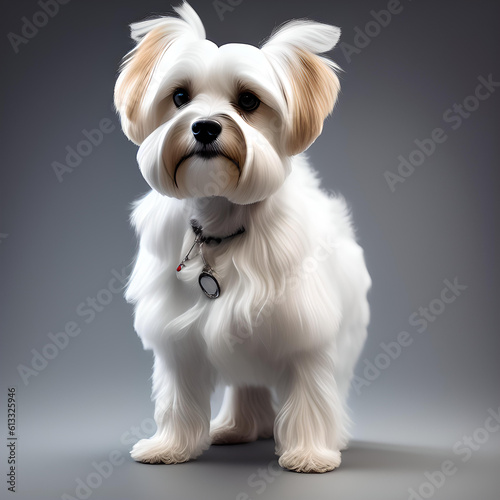 An illustration dog(Maltese)